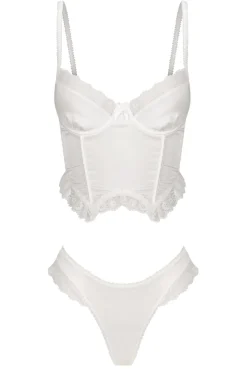 Kat The Label Amelie Corset Set Ivory | Lingerie | Bustier Sets