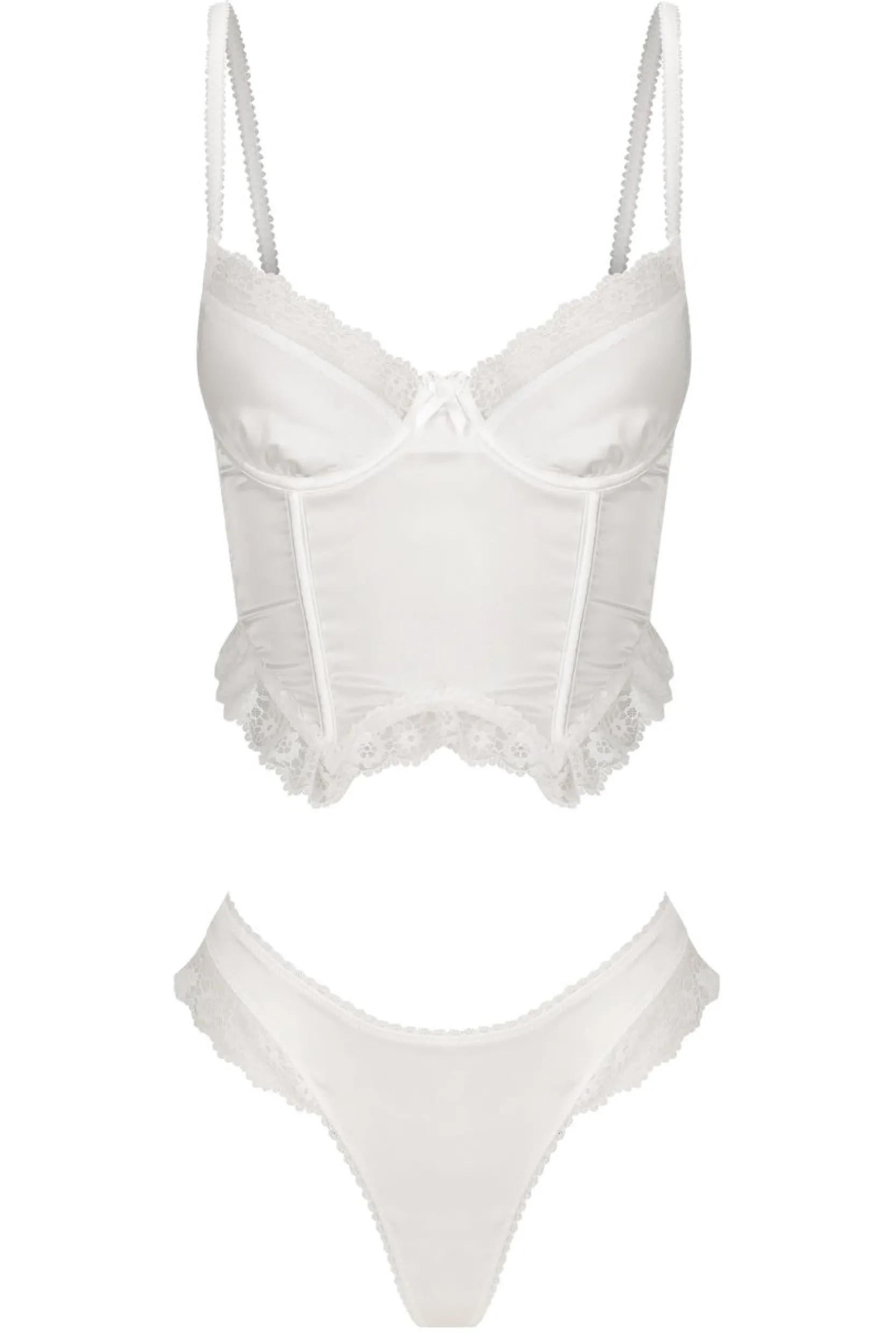 Kat The Label Amelie Corset Set Ivory | Lingerie | Bustier Sets