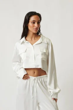 Kat The Label Gracie Shirt Pant Set Ivory | Sleep Sets | Sleep Sets