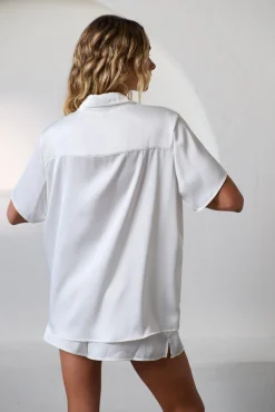 Kat The Label Gracie Short Sleeve Shirt Ivory | Camis