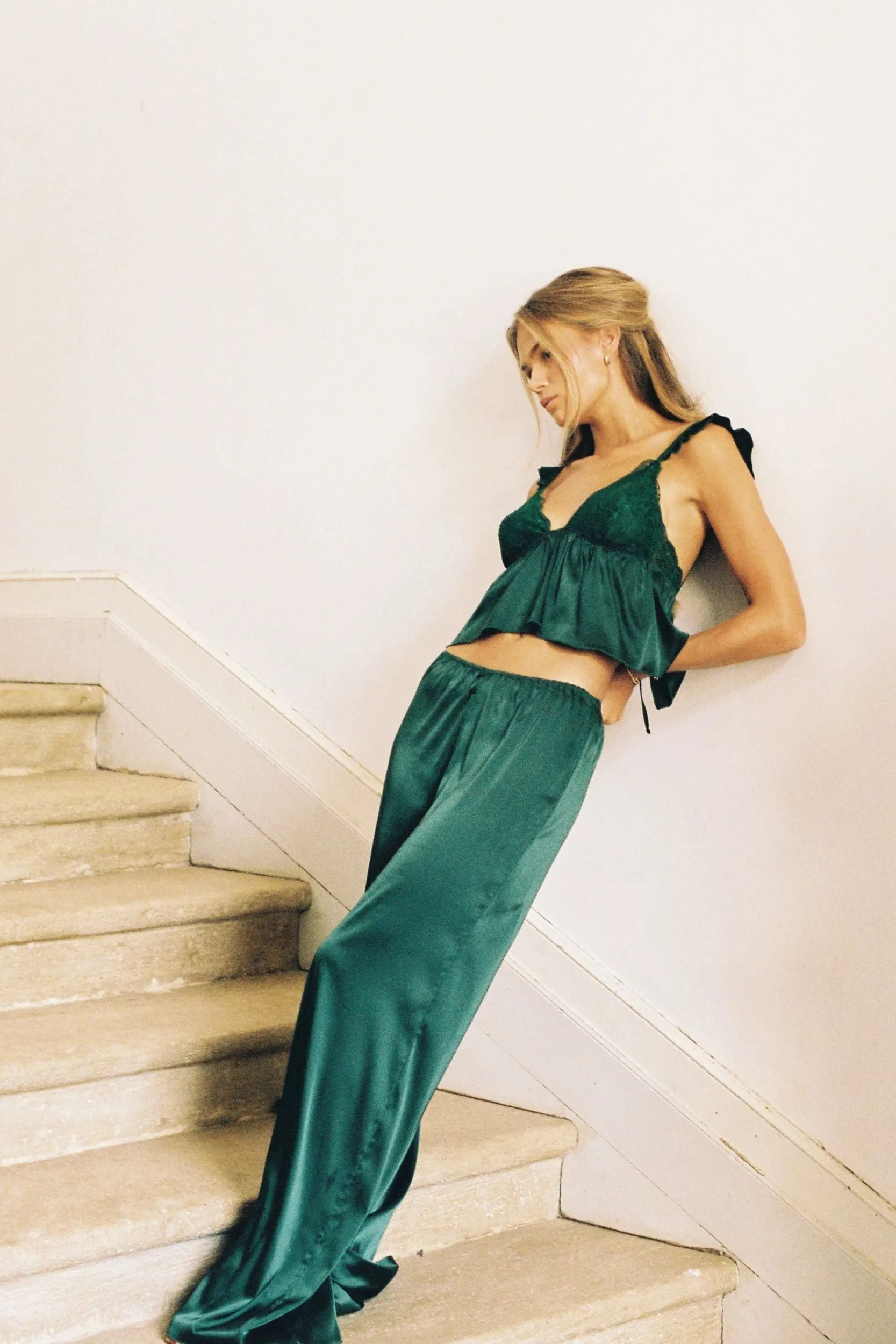 Kat The Label Hanna Camisole Forest Green | Camis